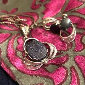 Vintage Sorrento Sterling Necklace and Earring Set